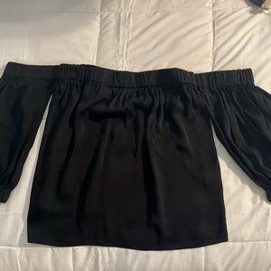Black Small off the shoulder Milly of New York blouse.